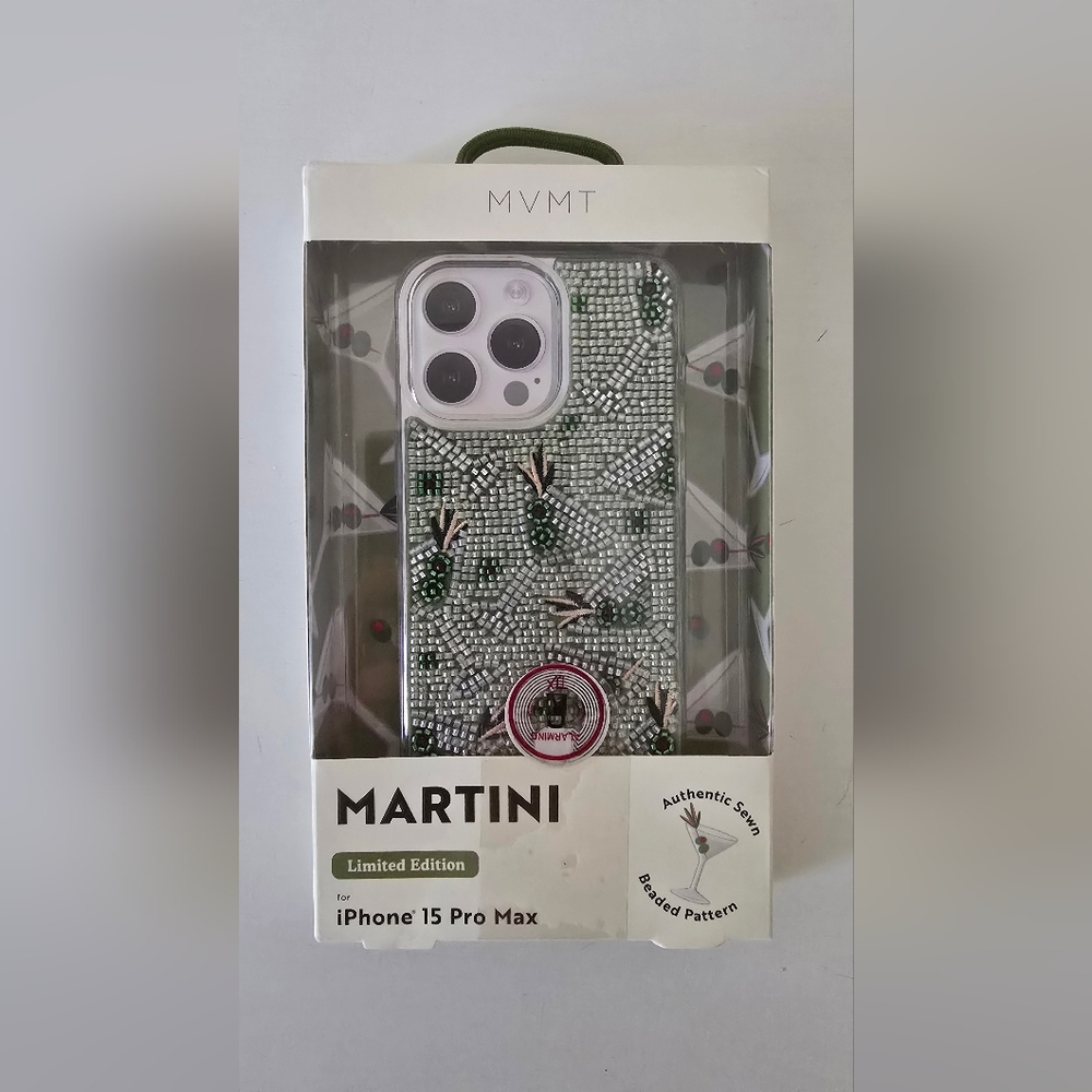 MVMT Martini Limited Edition iPhone 15 Pro Max Beaded Case NIB